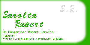sarolta rupert business card